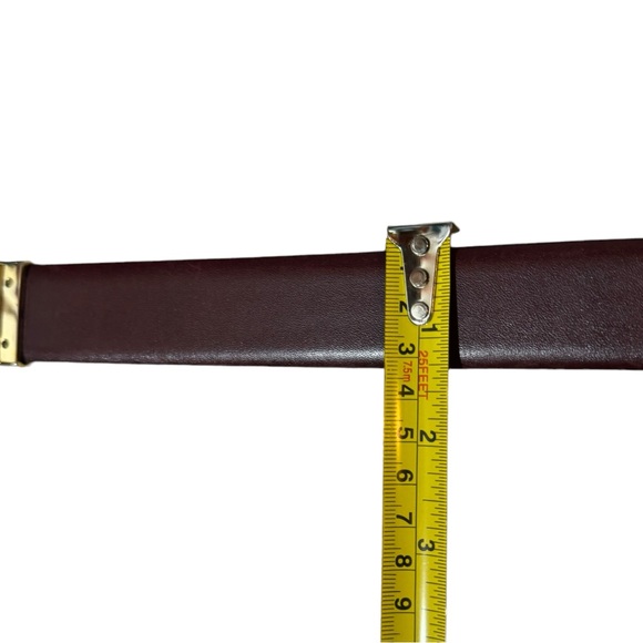 Geoffrey Beene leather belt Reversible Smooth 44 Italy Brown Gold Silver - Picture 4 of 11